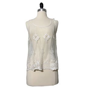 American Eagle Sheer Lace Tank Top Shell